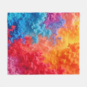 Levendige Abstracte Wolkenkleuren Fleece Deken (Voorkant (Horizontaal))