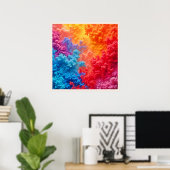 Levendige Abstracte Wolkenkleuren Poster (Thuiskantoor)