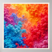 Levendige Abstracte Wolkenkleuren Poster (Voorkant)