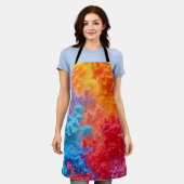 Levendige Abstracte Wolkenkleuren Schort (Gedragen)