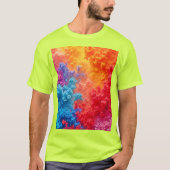 Levendige Abstracte Wolkenkleuren T-shirt (Voorkant)
