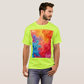 Levendige Abstracte Wolkenkleuren T-shirt (Voorkant volledig)