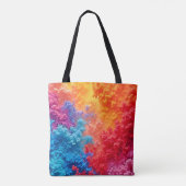 Levendige Abstracte Wolkenkleuren Tote Bag (Achterkant)