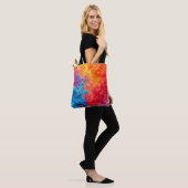 Levendige Abstracte Wolkenkleuren Tote Bag (Op model)
