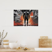Levendige Abstracte Workout Home Gym Poster (Keuken)