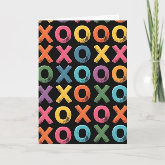 Levendige Abstracte Xo Kunstkaart Kaart (Voorkant)