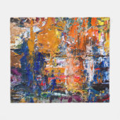 Levendige abstractie - Olieschilderchaos op het pa Fleece Deken (Voorkant (Horizontaal))