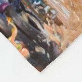 Levendige abstractie - Olieschilderchaos op het pa Fleece Deken (Hoek)