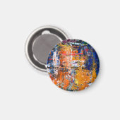 Levendige abstractie - Olieschilderchaos op het pa Magneet (Voorkant / Achterkant)