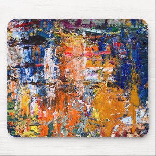 Levendige abstractie - Olieschilderchaos op het pa Muismat