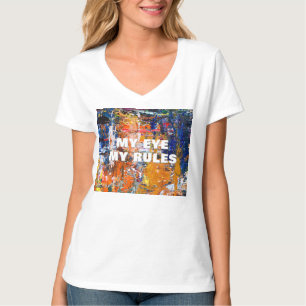 Levendige abstractie - Olieschilderchaos op het pa T-shirt