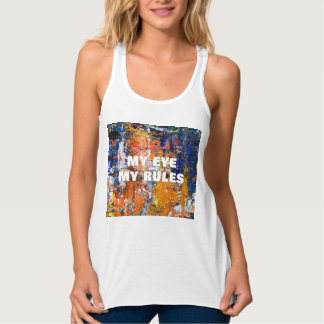 Levendige abstractie - Olieschilderchaos op het pa Tanktop