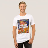 Levendige abstractie - Olieschilderchaos op het pa Tri-Blend Shirt (Voorkant volledig)