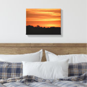 Levendige achtergrond zonsondergang canvas afdruk (Insitu (Slaapkamer))