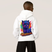 Levendige Affenpinscher Pop Kunstportret – Kleurri (Achterkant volledig)