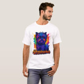 Levendige Affenpinscher Pop Kunstportret – Kleurri T-shirt (Voorkant volledig)
