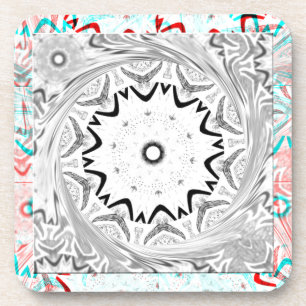 Levendige Afrikaanse cultuur: een roze en cyaan sa Drankjes Onderzetter