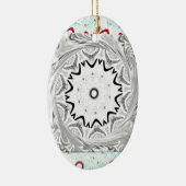 Levendige Afrikaanse cultuur: een roze en cyaan sa Keramisch Ornament (Rechts)