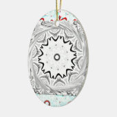 Levendige Afrikaanse cultuur: een roze en cyaan sa Keramisch Ornament (Links)