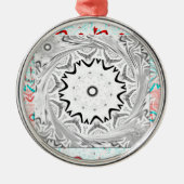 Levendige Afrikaanse cultuur: een roze en cyaan sa Metalen Ornament (Voorkant)