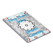 Levendige Afrikaanse cultuur: een roze en cyaan sa Notitieboek (Rechterzijde)