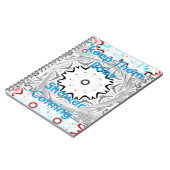 Levendige Afrikaanse cultuur: een roze en cyaan sa Notitieboek (Linkerzijde)