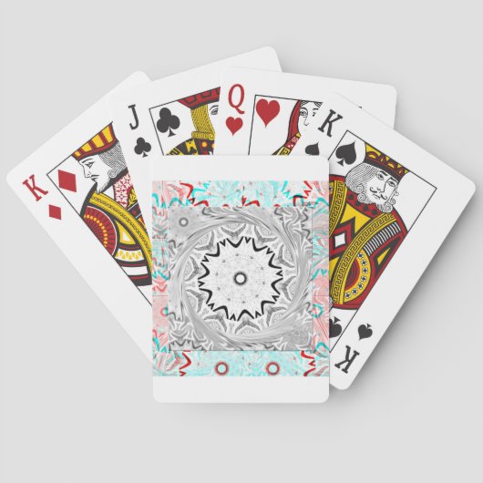 Levendige Afrikaanse cultuur: een roze en cyaan sa Speelkaarten (Achterkant)