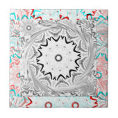 Levendige Afrikaanse cultuur: een roze en cyaan sa Tegeltje (Voorkant)