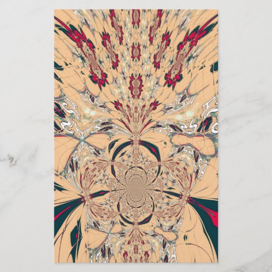 Levendige Afrikaanse Kaleidoscoop: Een Peachy Deli Briefpapier (Voorkant)