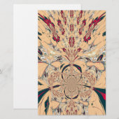 Levendige Afrikaanse Kaleidoscoop: Een Peachy Deli Briefpapier (Voorkant / Achterkant)