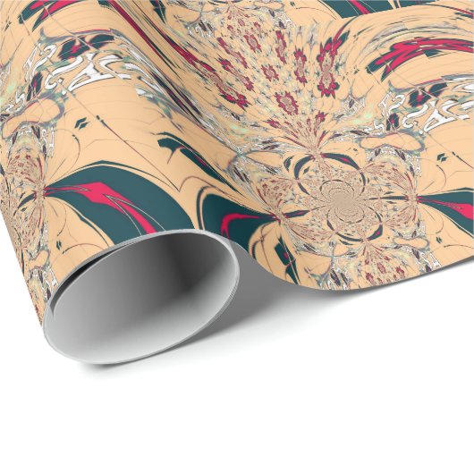 Levendige Afrikaanse Kaleidoscoop: Een Peachy Deli Cadeaupapier (Rol Hoek)