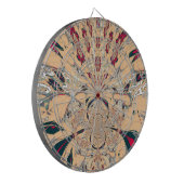 Levendige Afrikaanse Kaleidoscoop: Een Peachy Deli Dartbord (Voorkant Links)