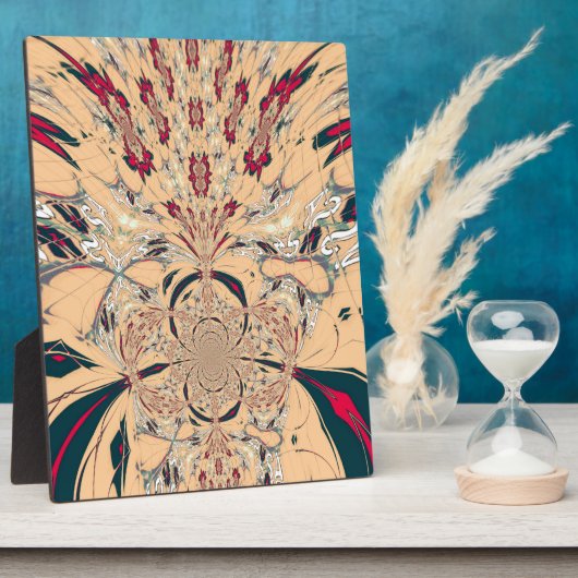 Levendige Afrikaanse Kaleidoscoop: Een Peachy Deli Fotoplaat (Zijkant)