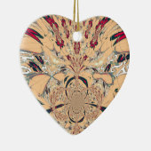 Levendige Afrikaanse Kaleidoscoop: Een Peachy Deli Keramisch Ornament (Rechts)