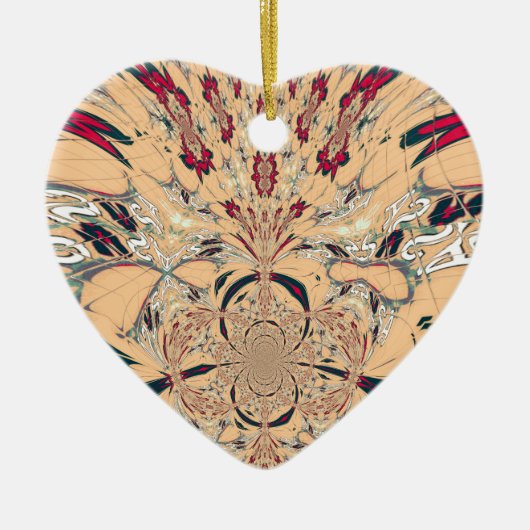 Levendige Afrikaanse Kaleidoscoop: Een Peachy Deli Keramisch Ornament (Voorkant)