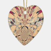 Levendige Afrikaanse Kaleidoscoop: Een Peachy Deli Keramisch Ornament (Links)