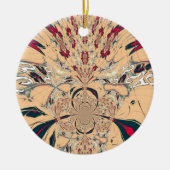 Levendige Afrikaanse Kaleidoscoop: Een Peachy Deli Keramisch Ornament (Voorkant)