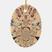 Levendige Afrikaanse Kaleidoscoop: Een Peachy Deli Keramisch Ornament (Voorkant)