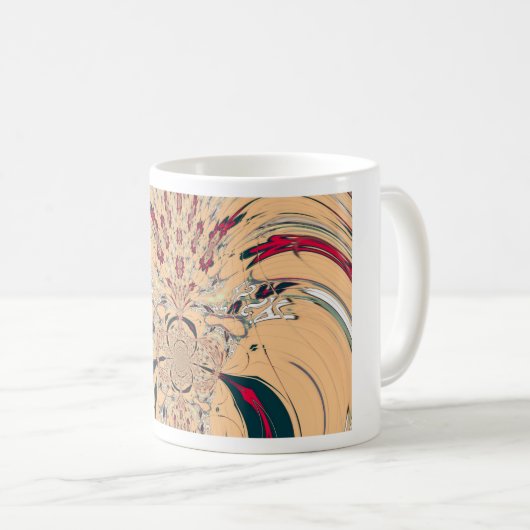 Levendige Afrikaanse Kaleidoscoop: Een Peachy Deli Koffiemok (Voorkant rechts)