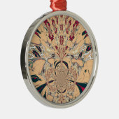 Levendige Afrikaanse Kaleidoscoop: Een Peachy Deli Metalen Ornament (Rechts)