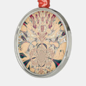 Levendige Afrikaanse Kaleidoscoop: Een Peachy Deli Metalen Ornament (Links)