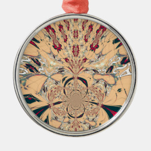 Levendige Afrikaanse Kaleidoscoop: Een Peachy Deli Metalen Ornament