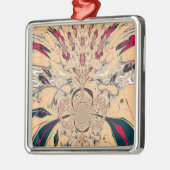 Levendige Afrikaanse Kaleidoscoop: Een Peachy Deli Metalen Ornament (Links)