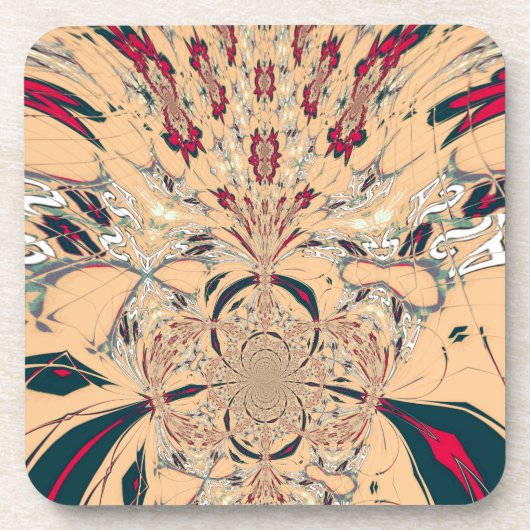 Levendige Afrikaanse Kaleidoscoop: Een Peachy Deli Onderzetter (Voorkant)