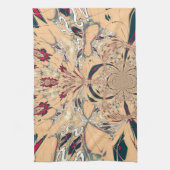 Levendige Afrikaanse Kaleidoscoop: Een Peachy Deli Theedoek (Verticaal)