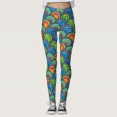 Levendige Afrikaanse Textiel: Het mengen van Patro Leggings (Voorkant)
