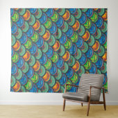 Levendige Afrikaanse Textiel: Het mengen van Patro Wandkleed (In Situ (horizontaal))