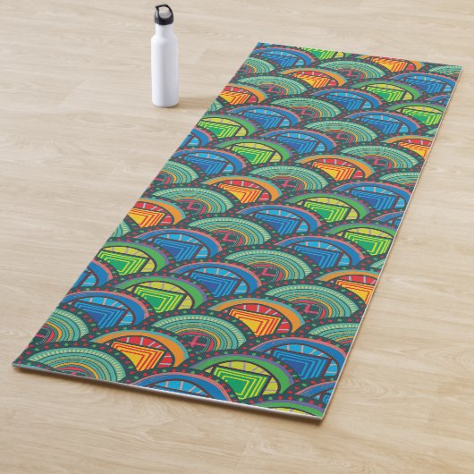 Levendige Afrikaanse Textiel: Het mengen van Patro Yogamat (In situ)