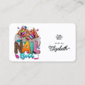 Levendige Afro-Amerikaanse Nail Boss Branding Visitekaartje (Voorkant)