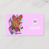 Levendige Afro-Amerikaanse Nail Boss Visitekaartje (Voorkant)